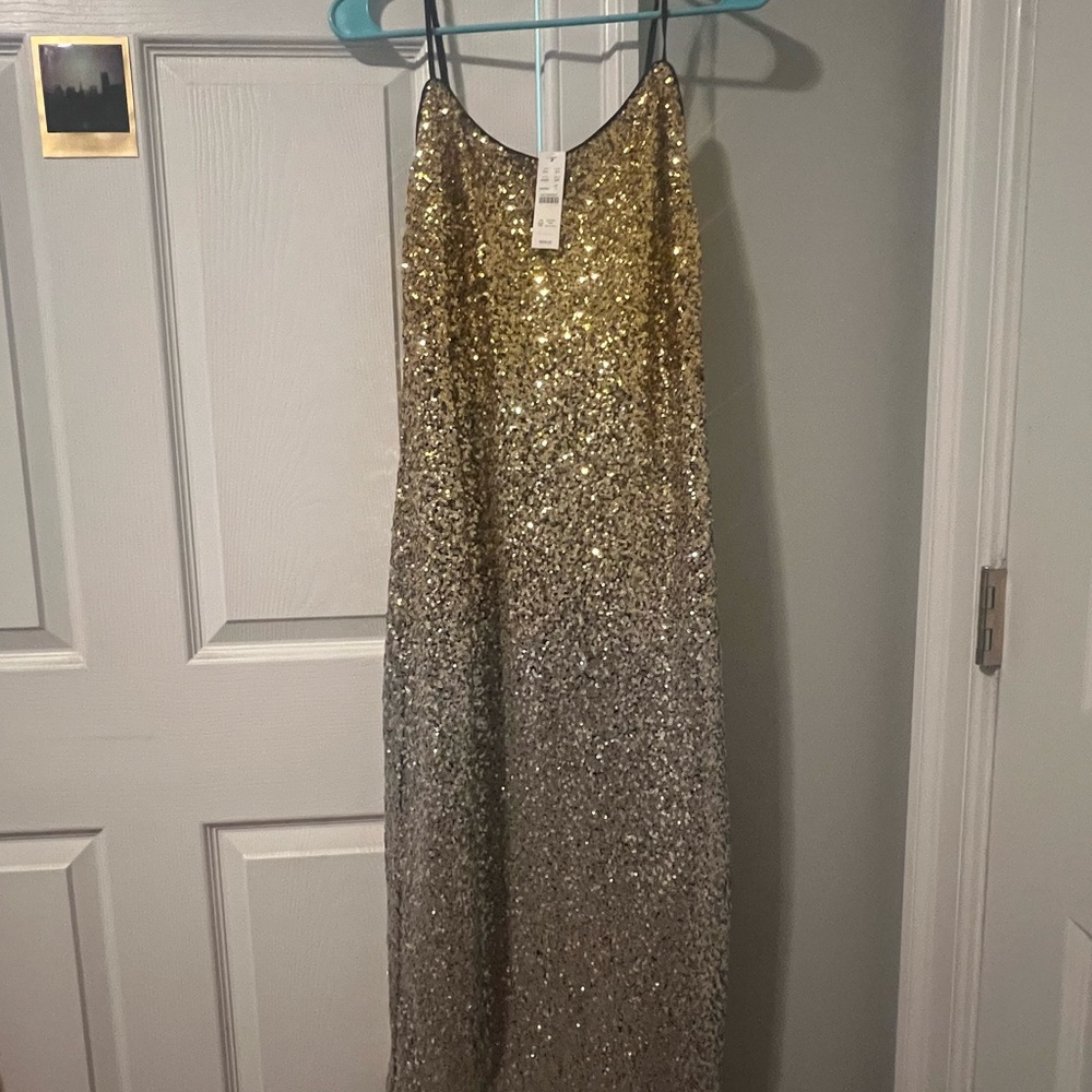 J.Crew collection Gwyneth ombré sequin slip dress - brand new with tags! Size 2